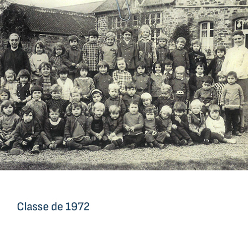 photo de classe de 1972 à l'école Saint-Patern de Louvigné-de-Bais