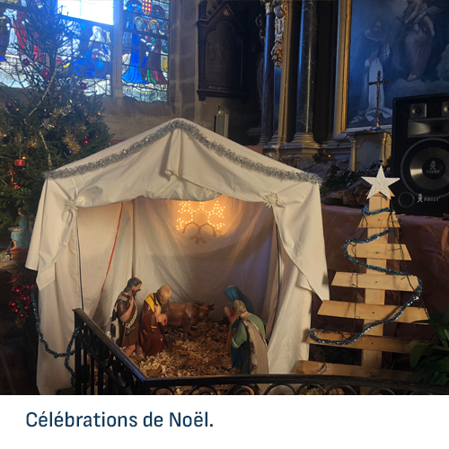 Célébration de Noël à l'église de Louvigné-de-Bais pour les classes de l'école Saint-Patern